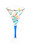 Gage Tree of Life Trumpet Wine Glass, Cobalt Stem