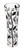 Gage Tree of Life Bud Vase, Black/Silver