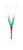 Gage Fusion Champagne Flute, Red Stem