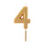 Caspari Gold Number Candle - "4" (CA904G)