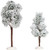 Department 56 Village Accessories, Snowy Jack Pine Trees - Set of 2 (6005032)