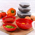 Gourmac Melamine Nesting Prep Bowls With Lids, Gray - Set of 3 (3580GY)