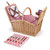 Picnic Time Piccadilly Picnic Basket for Two, Red and White Plaid