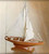 India Handicrafts Wooden Sailbot with Red Stripes