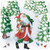 Caspari Square Paper Salad/Dessert Plates, Woodland Santa - 2 Packs (16100SP)