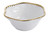 Pampa Bay Salerno Medium Porcelain Bowl, White & Gold (CER-1209-WG)