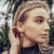 Jilzarah Black & White Rhodium Hexagon Reversible Earrings