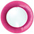 Caspari Round Paper Salad/Dessert Plates, Linen Border Fuchsia - 2 Packs (11372SP)