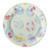 Caspari Round Paper Salad/Dessert Plates, Floral Decorated Eggs - 2 Packs (15690SP)