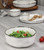 Pampa Bay Bianca Large Porcelain Bowl, White/Silver (CER-2647-W)