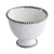 Pampa Bay Salerno Small Porcelain Footed Bowl, White/Silver
