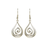 Rain Dangle Earrings, Swirl Teardrop -  Silver (E1466S) 