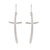 Rain Dangle Earrings, Cross - Silver (E1022S)