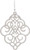 Rain Dangle Earrings, Antique Scrollwork - Silver (E2833S)