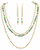 Rain Gold 3 Layer Blue/White Beaded Necklace Set