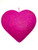 One Hundred 80 Degrees 12" Valentines Day Flocked Heart, Fuchsia (WH0110A)