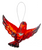 Ganz Ornament, Radiant Cardinal with Charm (ACRY-743)