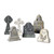 Department 56, Halloween Village Accessories - Tombstones, Set of 6 (56.53065)