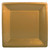 Caspari Square Paper Salad/Dessert Plates, Gold - 2 Packs (8970SP)