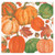 Caspari Paper Beverage Napkins, Pumpkin Field - 2 Packs (16550C)