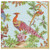 Caspari Paper Beverage Napkins, Chelsea Birds Celadon - 2 Packs (16581C)