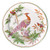 Caspari Round Paper Dinner Plates, Chelsea Birds Celadon - 2 Packs (16581DP)