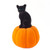 180 Degrees Flocked Figure, Cat on Pumpkin (WH0079)