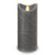 Ganz LED Textured Wax Pillar, Charcoal - 3 x 7"