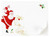 Caspari Self-Adhesive Labels, Dancing Santas (LTAG109)