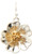 Rain Silver Gold Pansy Earrings
