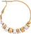 Rain Two Tone Nuggest Leverback Hoop Earrings