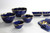 Pampa Bay Sunset by the Sea Medium Bowl, Blue/Gold (BLU-2599)
