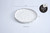 Pampa Bay Bianca Round Serving Piece, White/Silver (CER-2649-W)