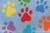 HCI Jellybean Rug - Colorful Paws (JB-RR018)