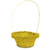 180 Degrees Bamboo Basket with Marabou, Yellow (EM2047A)