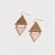 Ganz Triangle Earring, White