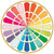 Caspari Round Paper Placemats, Color Wheel (1100PPRND)