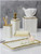 Pampa Bay Vanity Toothbrush Holder, White & Gold (VAN2718WG)