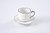 Pampa Bay Salerno Porcelain Espresso Cup & Saucer, White/Silver (CER-2715-W)