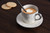 Pampa Bay Salerno Porcelain Espresso Cup & Saucer, White/Silver (CER-2715-W)