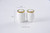 Pampa Bay Golden Salerno Salt & Pepper Shakers, White/Gold (CER-2616-WG)