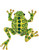 Rain Gold Green Crystal Frog Pin