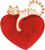 Rain Gold White Love Cats Pin