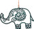 Rain Dangly Earrings, Mandala Elephant - Patina (E3343P) 