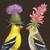 Paperproducts Design Beverage Napkins, Goldfinch Couple - 2 Packs (1251715)