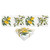 Paperproducts Design Coaster Set, Lemons & Olives Musée (26075)