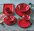 TAG Veranda Melamine Bowls, Red - Set of 4 (206409)