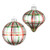 Raz Imports 4" Red And Green Plaid Ornament, 2 Assortment (4224533)