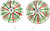 Raz Imports 4" Red And Green Plaid Ornament, 2 Assortment (4224533)