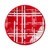 TAG Appetizer Plate, Plaid - Red (G15812)